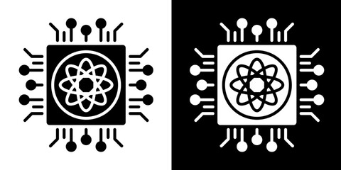 Chip  Icon Set White Style Collection