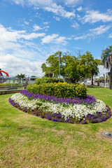 Herries Park and heritage floral ship on the Strand