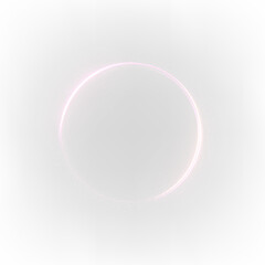 Luminous particle ring composed of deep pink and neon shades on a transparent background
