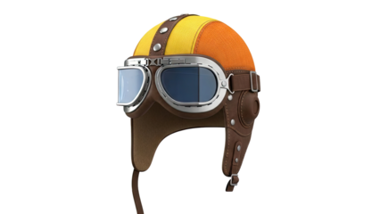 Retro Aviator Helmet with Goggles