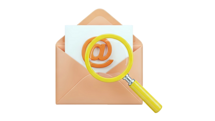 Email Search Magnifying Glass
