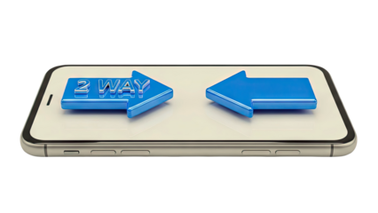Smartphone with Two-Way Arrows