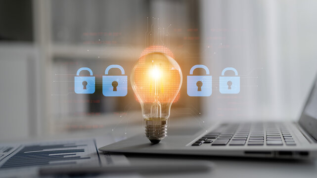 Digital security concept illustrating a cybersecurity breach, with a red unlocked padlock indicating data exposure among secure systems, emphasizing system vulnerability and risk Latch - Powered by Adobe