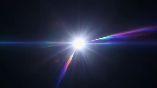 Abstract Light Flare with Prismatic Spectrum