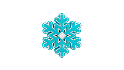 Turquoise and White Layered Snowflake Ornament