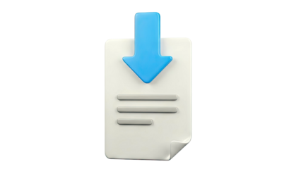 Download Icon with Document