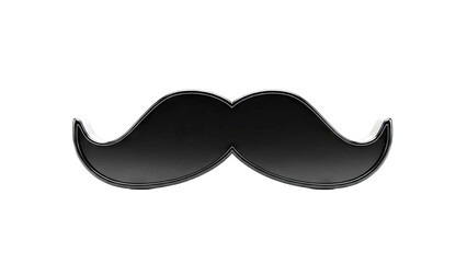 Glossy Black Mustache Silhouette