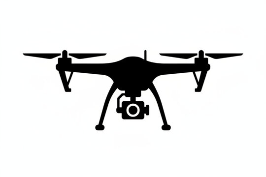 Drone Silhouette: A modern drone with advanced features takes center stage, its sleek design and technological prowess on full display.