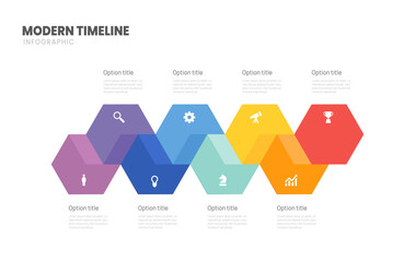 Infographics business timeline 8 steps to success template. presentation and icon vector illustration.