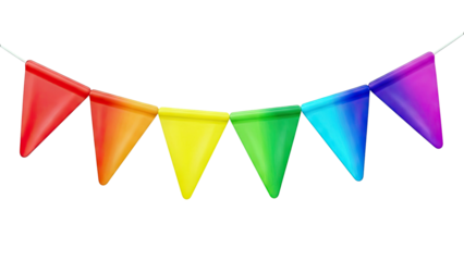 Rainbow Bunting Flags