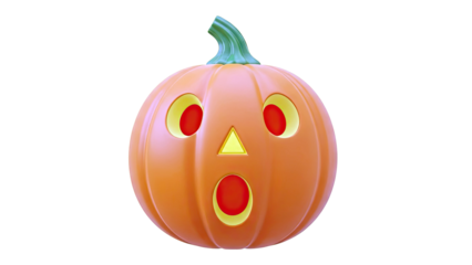 Surprised Halloween Pumpkin Emoticon