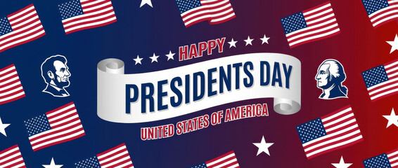Happy day independence background usa flag american banner concept for presidents celebration with patriotic design and united states pride message presidents day concept