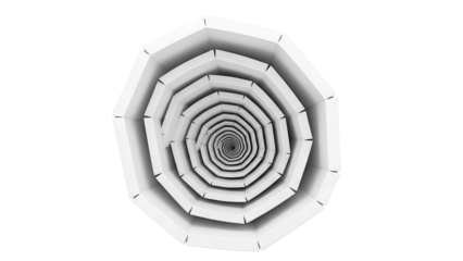 White Octagonal Tunnel Illusion