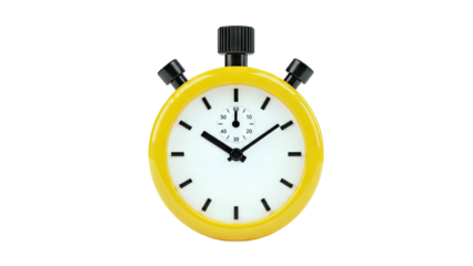 Yellow Stopwatch with Black Buttons