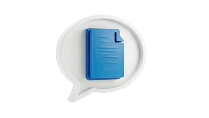 Speech Bubble with Document Icon
