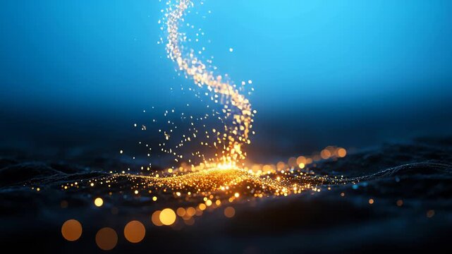GoldenSpiralLightTrailOverWater