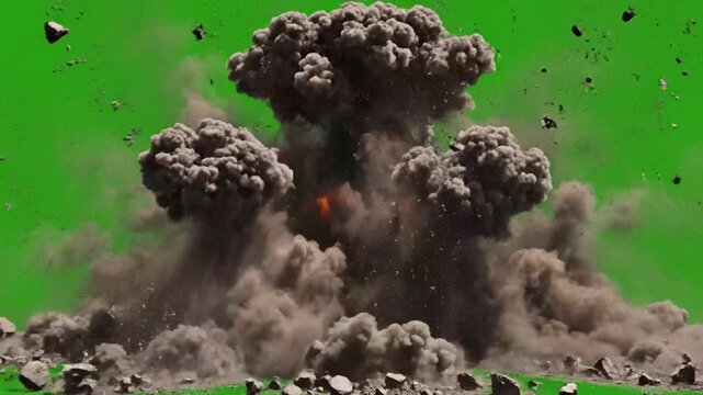 Sequential Explosion Frames Showing Intense Volcanic Eruption Dynamics