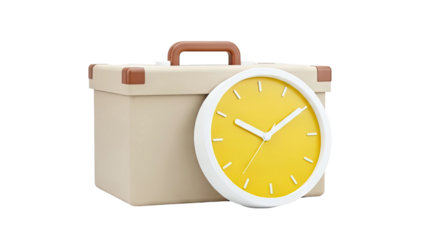 Suitcase and Clock
