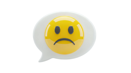 Sad Emoji in Speech Bubble