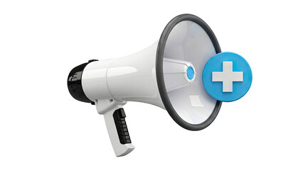 Fototapeta premium Megaphone with Plus Icon