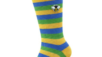 Striped Sock with Bee Charm