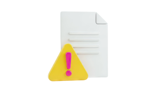 Warning Document Icon - Powered by Adobe