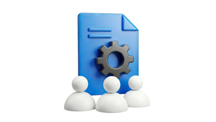 Teamwork and Document Settings Icon
