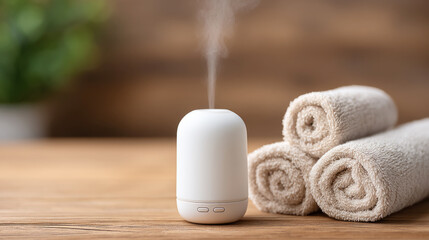 Aromatherapy diffuser with steady vapor stream for relaxing spa experience