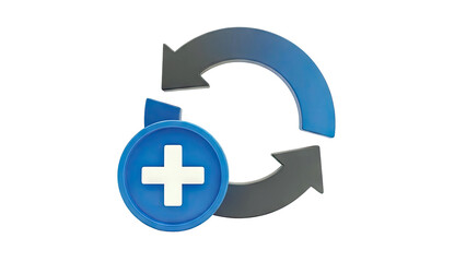 Obraz premium Refresh and Add Icon