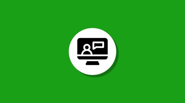 Simple animation of online learning concept icon appearing and disappearing