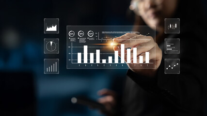An interface for financial data analysis and stock market reporting. A collection of charts for tracking trends, performance, and investment data. Motif