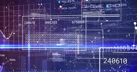 Displaying central data overlay on analytics dashboard, showing numeric readouts and grid