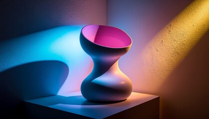 Transparent plastic sheet floating like solid object in low contrast lighting on a table