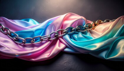 Frozen Firefly Rope Forms Gentle Wave in Surreal Gravity Concept Mid Fall