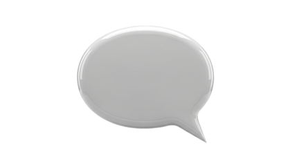 Glossy Grey Speech Bubble