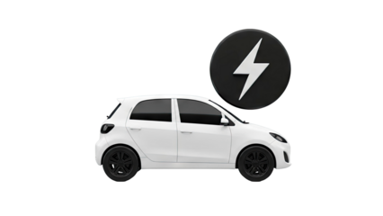 Electric Car Charging Icon