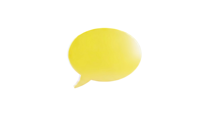 Yellow speech bubble icon on white background