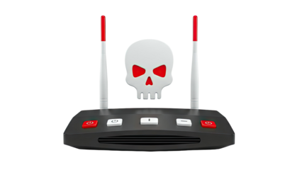 Router with Skull Symbol