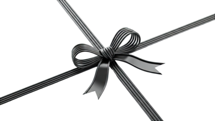 Black Ribbon Bow
