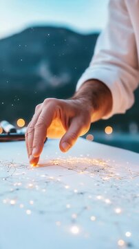 Exploring interactive map technology with illuminated touch interface in dynamic outdoor setting