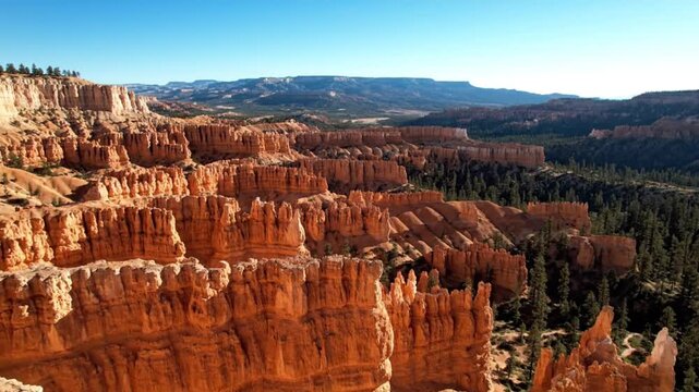 Bryce Canyon hoodoos landscape aerial view
