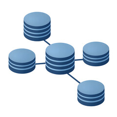 Networked Database Servers Illustration Showing Interconnected Data Storage Systems in a Digital Network Environment from a Top-Down Viewpoint f16216e6-9f01-484c-968c-6ac34e619970.png