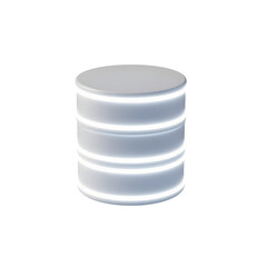 Obraz premium A cylindrical metal storage container viewed from the side, showcasing its reflective surface and layered design