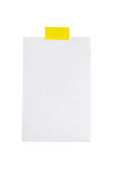Note paper isolated on white background