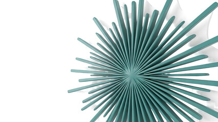 Teal Starburst Abstract Design