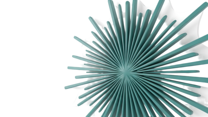 Teal Starburst Abstract Design
