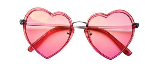 Pink heart-shaped sunglasses for valentine's day fashion