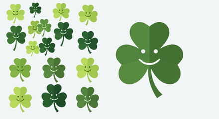 Set of cheerful cartoon flower characters in various poses