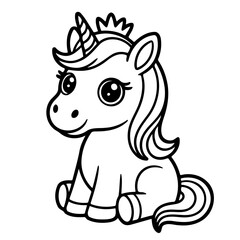 Dreamy Unicorn: A sweet, whimsical unicorn gazes with gentle eyes, its presence evokes the magic and mystery of mythical creatures. 