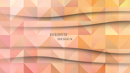 Orange abstract background with flat design